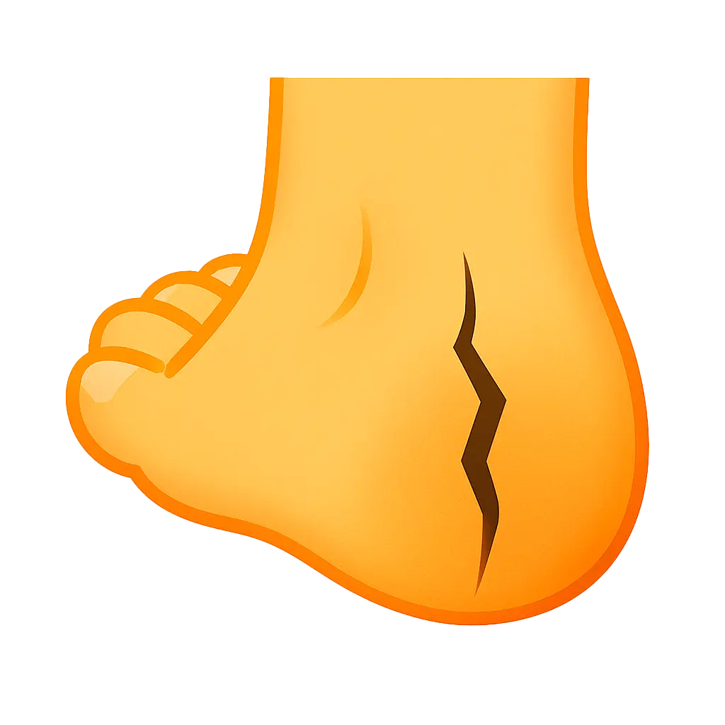 Обработка трещин на стопе и пятке